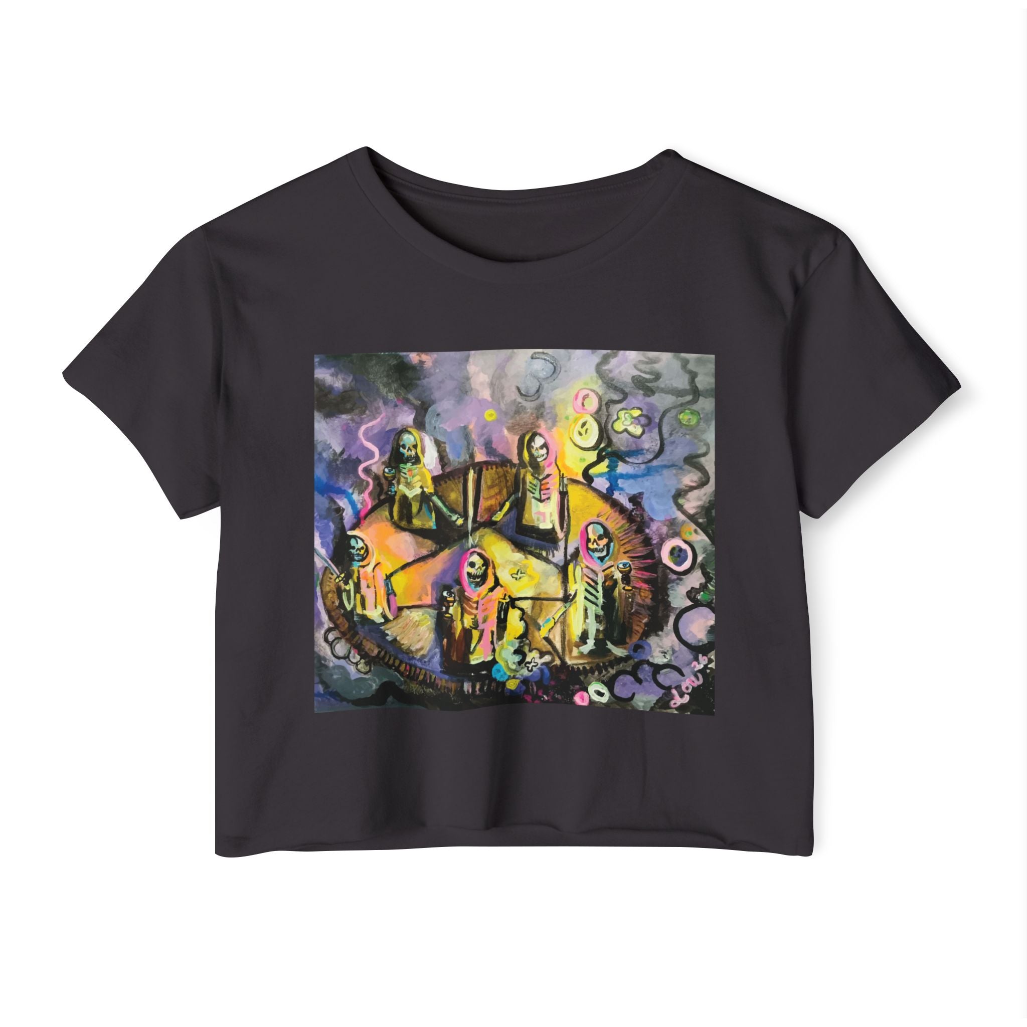 The Magician of the Tarot Crop Top — Colorful Abstract Art