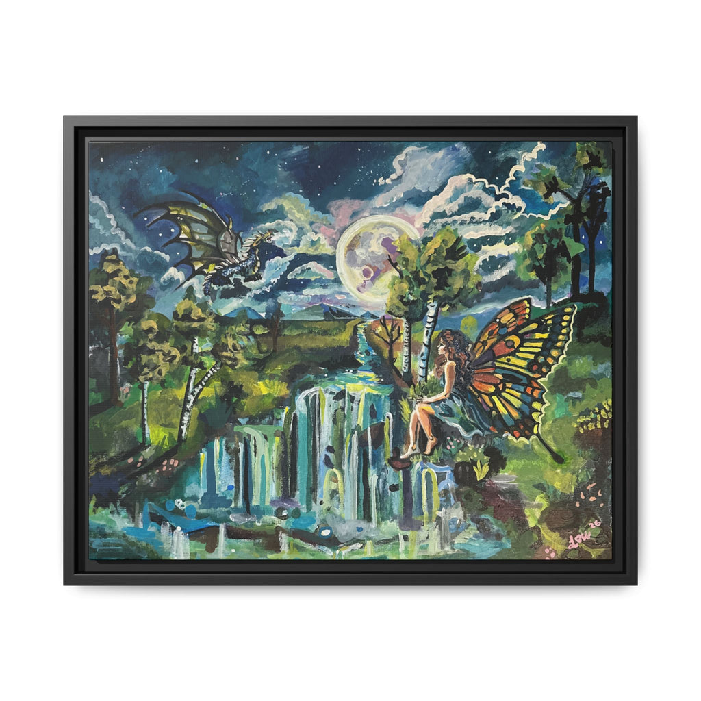 The Fae Matte Canvas, Framed (Black)
