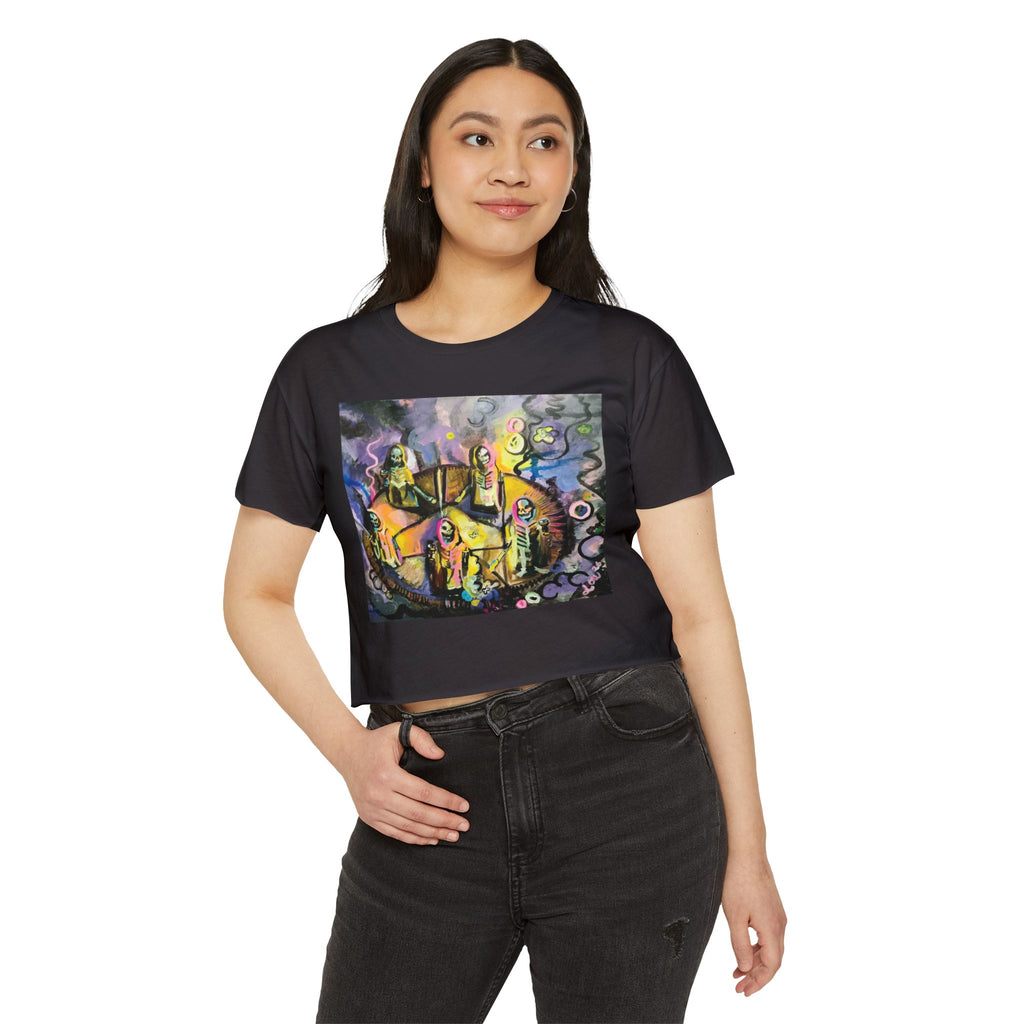 The Magician of the Tarot Crop Top — Colorful Abstract Art